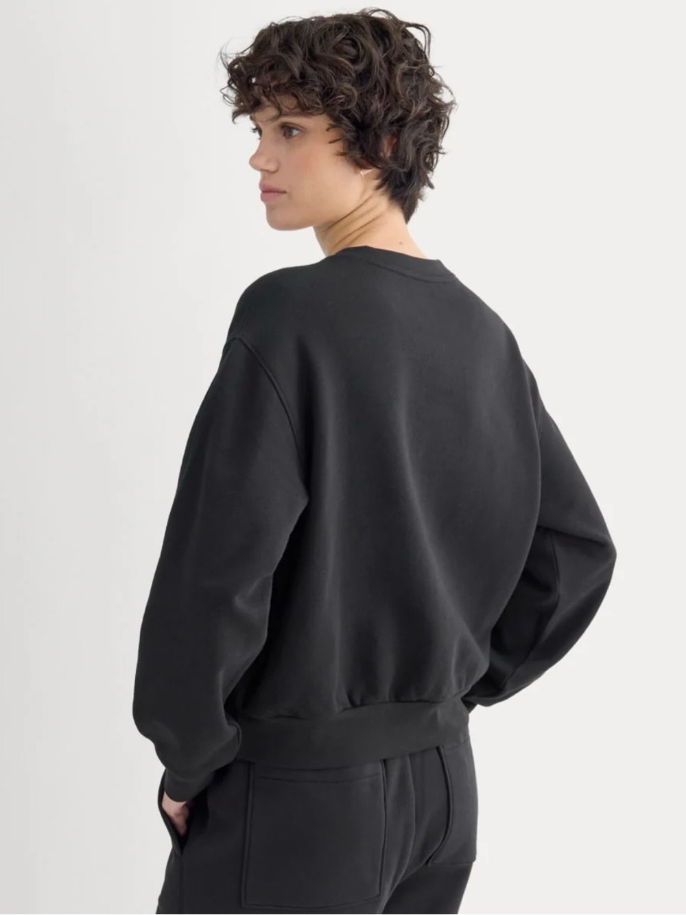 Everlane light weight terry blouson crew neck - Picture 3 of 8